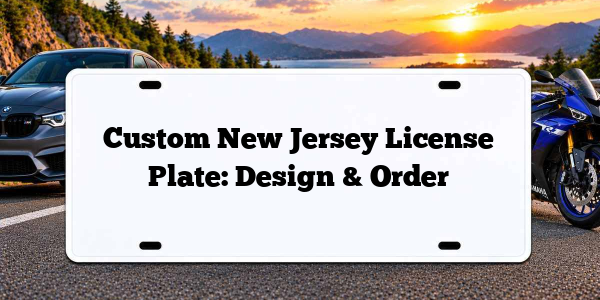 Custom New Jersey License Plate: Design & Order
