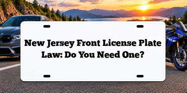 New Jersey Front License Plate Law: Do You Need One?