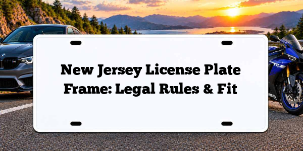 New Jersey License Plate Frame: Legal Rules & Fit