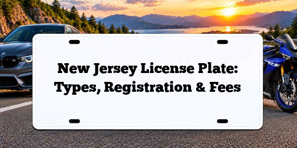 New Jersey License Plate: Types, Registration & Fees