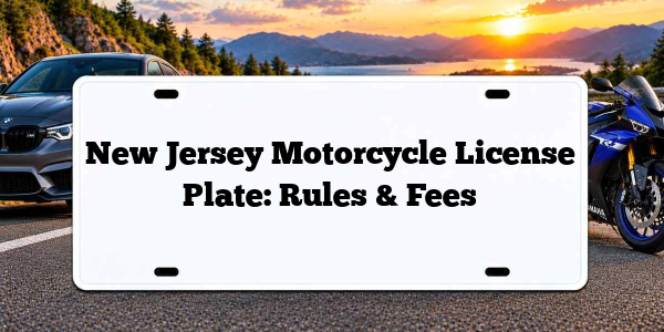 New Jersey Motorcycle License Plate: Rules & Fees